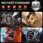 Military Smart Watches for Men (Answer/Make Calls) with LED Flashlight 3ATM Waterproof Smartwatch with 100+ Sports Modes 1.53" Fitness Tracker with Heart Rate Monitor for iPhone Android - Image 3