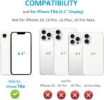 ONETOP Compatible with iPhone 16e Wallet Case with Card Holder, PU Leather Kickstand Card Slots Case, Double Magnetic Clasp and Durable Shockproof Cover 6.1 Inch (Black) - Image 3