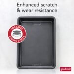 GoodCook PRO Oblong Baking Pan Nonstick Warp & Scratch-Resistant Dishwasher-Safe Carbon Steel Construction for Even Baking Oven Safe to 480°F, 9 x 13-Inch, Gray - Image 4