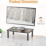 ELIVED 2 Pack Monitor Stand Riser - 3 Height Adjustable Monitor Stand for Laptop, Computer, PC, Printer, Mesh Metal Monitor Riser for Desktop Organizer. - Image 3