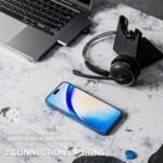 LEVN Wireless Headset 5.2, Wireless Headset with Mic for Work with(Noise Cancelling),Bluetooth Headphones for Work from Home/Office/PC/Computer/Center(Pink) - Image 4