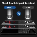 NEW'C 3 Pack Designed for Google Pixel 7 Screen Protector Tempered Glass,Case Friendly Anti Scratch, Bubble Free, Ultra Resistant - Image 5