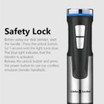 Liebe&Lecker Immersion Blender Handheld Cordless, 3 in 1 Cordless Hand Blender, 8 Speed Emulsion Blender Handheld with Whisk Milk Frother for Soup Smoothie - Image 3