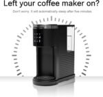 Kndko Single Serve Coffee Maker for Capsule and Ground Coffee, 6 to 14oz Brew Sizes, 40oz Removable Reservoir, Fast Brew, Compact Design, Travel Mug Friendly, Black - Image 4