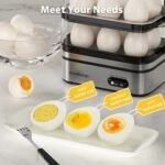 Evoloop Rapid Egg Cooker Electric 12 Eggs Capacity, Soft, Medium, Hard Boiled, Poached, Omelet Maker Egg Poacher & Vegetable Steamer, BPA Free Tray - Image 3