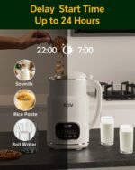 KDV 8-in-1 Nut Milk Maker, 32oz Automatic Plant Milk Machine with Delay Start, Soy Almond Oat Milk Stainless Steel Blender - Image 4