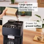 Bosch 500 Series Fully Automatic Espresso and Coffee Machine – Touch Control Panel, Milk Hose, Ceramic Grinder, Uses Beans & Ground Coffee, 9 One-Touch Drinks, in Black TPU40109 - Image 6