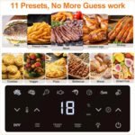 4.5QT Air Fryer Oven with Dual Heating System & View Window, 11-in-1 Nonstick Air Fryers Toaster Oven Combo Broil, Roast, Dehydrate, Bake, Reheat, with Digital Touch Display, Fits 4 People - Image 3