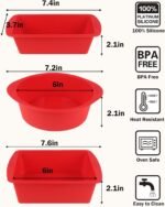 Silicone Baking Pans Sets - Nonstick Silicone Bakeware Set with Bread Loaf Pan, Square/Round Cake Pan - Oven & Dishwasher Safe - Image 3