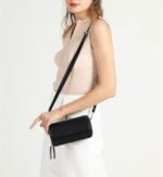 Lanyani RFID Crossbody Wallet Wristlet Purse with Phone Pocket For Women Vegan Leather - Image 3