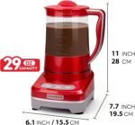 29 Oz Hot Chocolate Maker Machine, Electric Milk Frother and Steamer, Hot Cocoa Maker Machine for Hot Chocolate Bar, Detachable Pitcher, 2 Speed Mode, 3.5 Cups, Red - Image 5