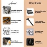 Asani 25-Piece Stainless Steel Kitchen Utensil Set | Non-Stick Cooking Gadgets and Tools Kit | Durable Dishwasher-Safe Cookware Set | Kitchenware Gift Idea, Best New Apartment Essentials - Image 4