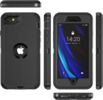 for iPhone SE Case 2022/2020/3rd/2rd,iPhone 8/7 case [Shockproof] [Dropproof] [Military Grade Drop Tested] with Non-Slip Removable Heavy Duty Full Body Phone Case-Black - Image 6