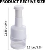 Food Chopper Manual Hand, Handheld Vegetable Chopper, Veggie Choppers Dishwasher Safe, Nut Choppers, Vegetable Cutter, Food Crusher(COLOR:White) - Image 3