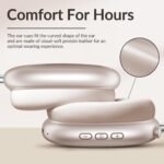 Wentronic Y02 Active Noise Cancelling Headphones,60H Battery,5 EQ Music Modes,Hi-Res Audio,Deep Bass,Foldable Wireless Over Ear Bluetooth 5.4 Headset,Breathable Leather Earpads (Starlight) - Image 3