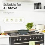 Kitchen Academy Removable Handle Pots and Pans Set - 10 Pieces Green Cookware Set with Removable Handle, RV Induction Cookware Set for Camp - Image 4