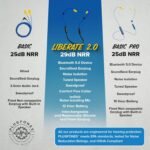 Plugfones Liberate 2.0 Wireless Bluetooth in-Ear Earplug Earbuds- 29NRR Noise Reduction Headphones with Noise Isolating Mic and Controls (Blue & Yellow) - Image 5