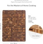 Teakhaus Butcher Block Cutting Board - Large Wooden Cutting Board - Holiday Gift Ideas for Men and Women - Gift-Ready End Grain Wood, Knife Friendly - FSC Certified - Image 3