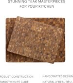 Teakhaus Butcher Block Cutting Board - Large Wooden Cutting Board - Holiday Gift Ideas for Men and Women - Gift-Ready End Grain Wood, Knife Friendly - FSC Certified - Image 5