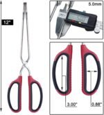 Stainless Steel Scissor Tongs with Comfort-Grip Handle 12-Inch, Set of 2 - Image 4