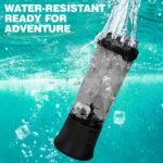 Portable Blender, Shakes and Smoothies Waterproof 20 oz BPA Free Blender Cup and a Travel Lid. (Black, 20 oz) - Image 4