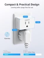 Lepro P1 Smart Plug Mini 15A, WiFi Outlet Plugs Compatible with Alexa & Google Assistant, Voice/APP Control, Timer & Group Controller, ETL & FCC Certified, 2.4GHz Only, 4-Pack - Image 6