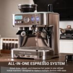 Espresso Machine with Grinder, All-in-One Coffee Maker with PID Temperature Control & 15 Bar Italian ULKA Pump, Stainless Steel Barista Machine for Home Latte & Cappuccino - Image 3