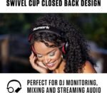 Numark HF175 - DJ Headphones with Closed Back Over Ear Design, 40mm Drivers, Comfortable Ear Pads for Mixing and DJ Monitoring, 3m Cable Included , Black - Image 5