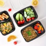 20 Pack Meal Prep Containers 2 Compartment, Reusable Food Storage Containers with Lids, Microwave Safe Bento Boxes, Disposable Lunch Boxes for Portion Control, BPA Free - Image 3