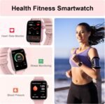 Smart Watch for Android iPhone-Call Receive/Dial/Read Message/AI Control-1.9" HD Screen-IP67 Waterproof Fitness Smartwatch-Blood Pressure/Heart Rate/SpO2/Sleep Monitor (Light Pink) - Image 4