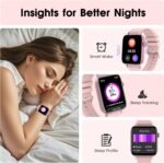 Smart Watch for Android iPhone-Call Receive/Dial/Read Message/AI Control-1.9" HD Screen-IP67 Waterproof Fitness Smartwatch-Blood Pressure/Heart Rate/SpO2/Sleep Monitor (Light Pink) - Image 5