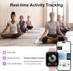 Smart Watch for Android iPhone-Call Receive/Dial/Read Message/AI Control-1.9" HD Screen-IP67 Waterproof Fitness Smartwatch-Blood Pressure/Heart Rate/SpO2/Sleep Monitor (Light Pink) - Image 6