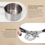 Magnetic Measuring cups and spoons Set, 5 Stainless Steel Magnetic Measuring Cup and 8 Double Sided Measuring Spoons with 1 Leveler，Kitchen Gadgets for Cooking & Baking - Image 5