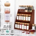 DWTS DANWEITESI 36 Pcs Glass Spice Jars - 4oz With Bamboo Lids, Empty Bottles With Labels, Kitchen Spice Jars With Shaker Lids - Image 3
