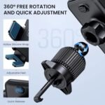 Car Vent Phone Mount for Car [Military-Grade Hook Clip] Phone Stand for Car [Thick Cases Friendly] Air Vent Clip Cell Phone Holder for Smartphone, iPhone, Automobile Cradles Universal - Image 6