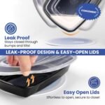 38oz Meal Prep Containers 15 Pack, BPA Free Food Storage Containers with Lids Reusable Stackable, Microwave/Dishwasher/Freezer Safe To Go Food Containers - Image 4