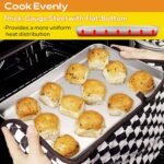 E-far Baking Cookie Sheet Pan Set of 3, 16/12.4/10.4 Inch, Stainless Steel Baking Pans Set for Oven, Rectangle Baking Tray for Cooking Roasting, Non Toxic & Easy Clean, Dishwasher Safe - Image 5