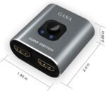 HDMI Switch 4k@60hz Splitter, GANA Aluminum Bidirectional HDMI Switcher 2 in 1 Out, Manual HDMI Hub Supports HD Compatible with Xbox PS5/4/3 Blu-Ray Player Fire Stick Roku (Grey) - Image 4