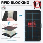 TUCCH Compatible with iPhone 16 Wallet Case, RFID Blocking 4 Card Holder Kickstand [Shockproof TPU Interior Shell], PU Leather Magnetic Closure Protective Flip Phone Cover, Black - Image 4