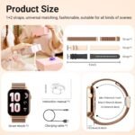 Smart Watches for Women, 1.83" HD Fitness Tracker (Answer/Make Calls), 120+ Sport Modes with Heart Rate/Sleep Monitor, IP68 Waterproof, Fitness Watch for iOS Android, Orange - Image 5