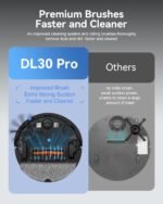 Robot Vacuum and Mop Combo, LiDAR Navigation with Ultra Slim Design, Smart Mapping Robotic Vacuum Cleaner, 9000Pa Suction, Customizable Cleaning for Pet Hair, Carpets, and Hard Floors - Image 3