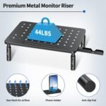 Zimilar 2 Pack Monitor Stand , 3 Height Adjustable Stand with Unique Star Mesh for Computer, Laptop, Printer, Notebook, iMac, Premium Metal Monitor Risers for 2 Monitors - Image 4