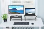 Zimilar 2 Pack Monitor Stand , 3 Height Adjustable Stand with Unique Star Mesh for Computer, Laptop, Printer, Notebook, iMac, Premium Metal Monitor Risers for 2 Monitors - Image 5