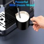 Espresso Machine 20 Bar,Touch Screen Espresso Maker with Steam Milk Frother,Stainless Steel Expresso Coffee Machine for Cappuccino Latte Cold Brew,1350W Fast Heat Up System,Black - Image 5