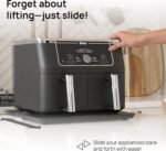 Ibyx Elegant Sliding Tray for Your Coffee Maker & Heavy Kitchen Appliances - Sturdy, Slides Easily from Under The Cabinet (Black, 16" W x 13" D) - Image 3