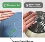 Redchef Ceramic Non Stick Egg Pans, Nonstick Frying Pan Skillet, 8 inch Cooking Pan Non Toxic with Stay Cool Handle for Induction, PTFE & PFAS & PFOA Free, Dishwasher/Oven Safe (Blue) - Image 4