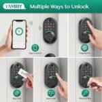 Smart Deadbolt Door Lock with Keypad:Yamiry Fingerprint Keyless Entry Deadbolt,Digital Smart Locks for Front Door,Electronic Code,Easy Installation - Image 3