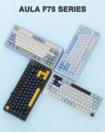AULA F75 75% Wireless Mechanical Keyboard, Hot Swappable Creamy Keyboard, Pre-lubed Reaper Switches, 2.4GHz/Type-C/BT5.0, RGB Backlit Gaming Keyboards(White & Blue) - Image 5