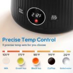 Arofeer® 1.7L(57oz) Large Electric Kettle Temperature Control, 7+Cups Electric Tea Kettle for Coffee&Tea, 2 quarts Big Hot Water Kettle Electric with,1200W,Keep Warm-Black - Image 4