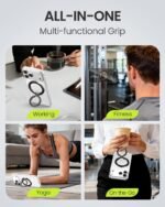UBeesize Magnetic Phone Ring Holder for MagSafe, Double-Sided Magnet Cell Phone Grip, Portable Finger Kickstand Compatible with iPhone 17 16 15 14 13 12 Series and Android Phones - Image 4